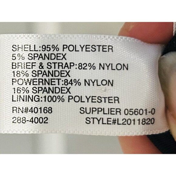 St. John’s Bay Women's One Piece Swimsuit Size 16 Gingham Skirt Ties Retro Mod - Picture 9 of 9